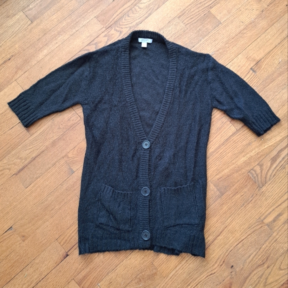 Delia's Dark Gray Half-Sleeve Cardigan Sz Small
